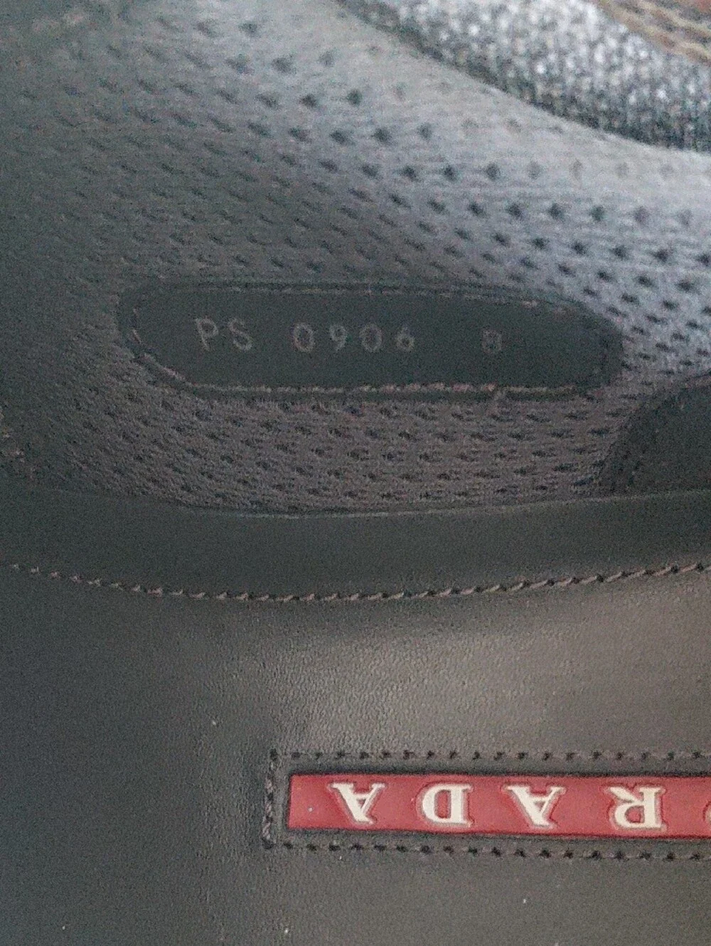 Prada Men’s Glossy Gunmetal Gray Lace-Up Sneakers